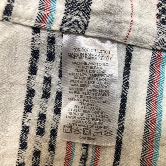 Kolby Men’s Button Down Shirt, Sz L, White/Blue/Red - Picture 11 of 12